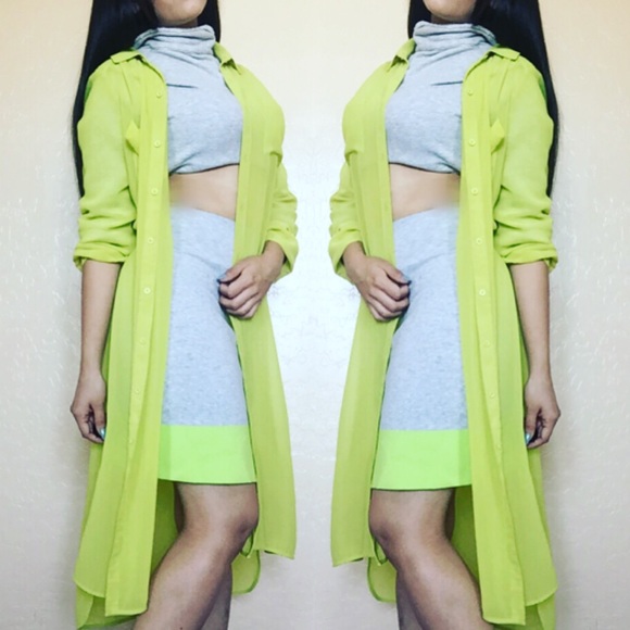 Theory gray color block skirt - Picture 4 of 4